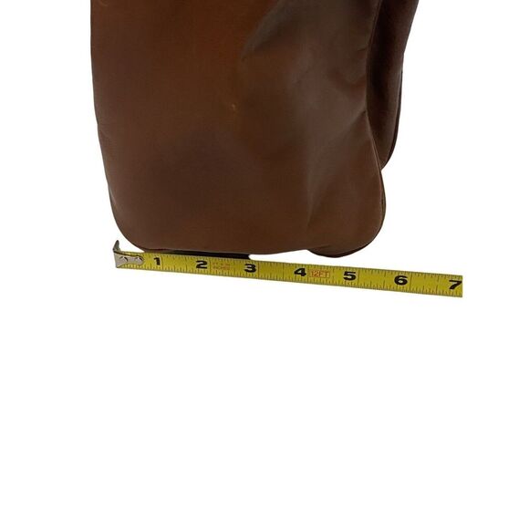 Halogen Brown Black Leather ‎ Tote Bag Handbag Purse Satchel - Picture 12 of 12